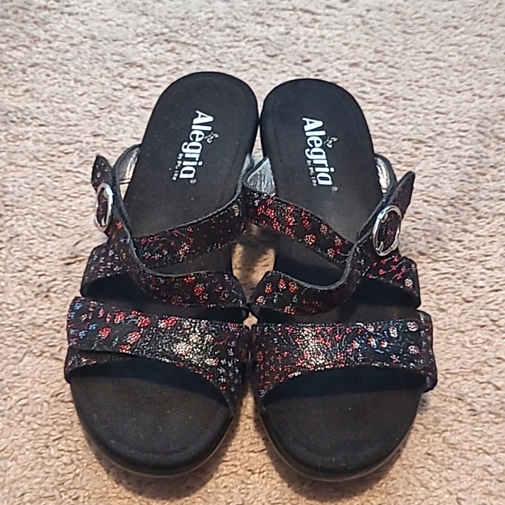 Alegria Women's Multicolor Sandals w Adjustable Straps